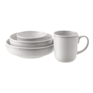 J-Line Bol Luna - céramique - gris clair - large