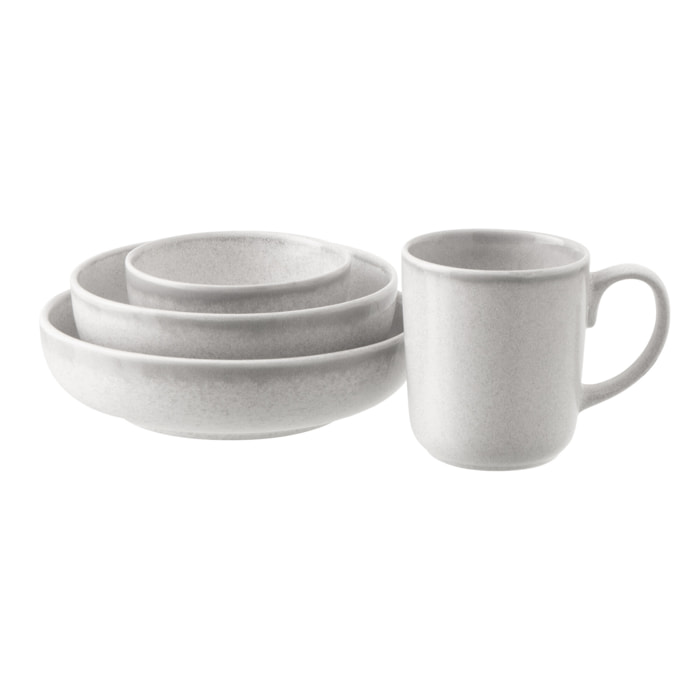 J-Line Bol Luna - céramique - gris clair - large