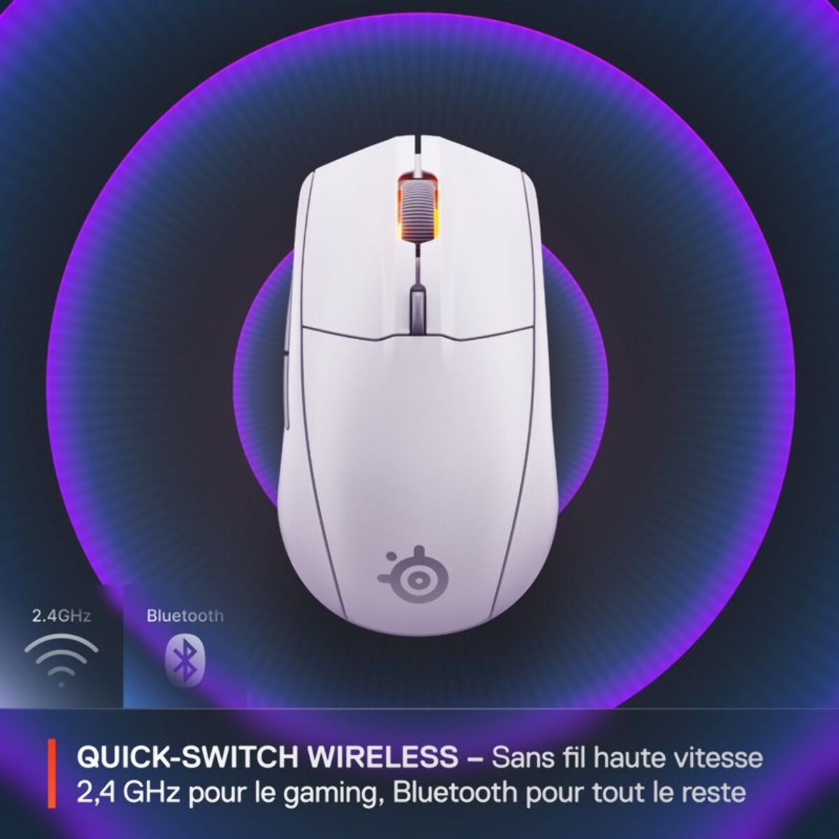 Souris Gamer Sans Fil STEELSERIES Rival 3 WL Gen 2 Blanc