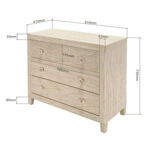 Commode Travertino 3 tiroirs Kare Design
