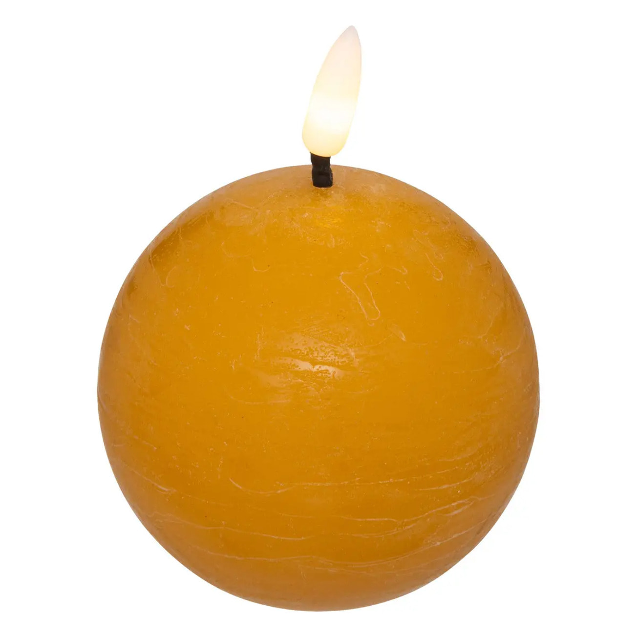 Bougie boule LED Molia D.8cm jaune