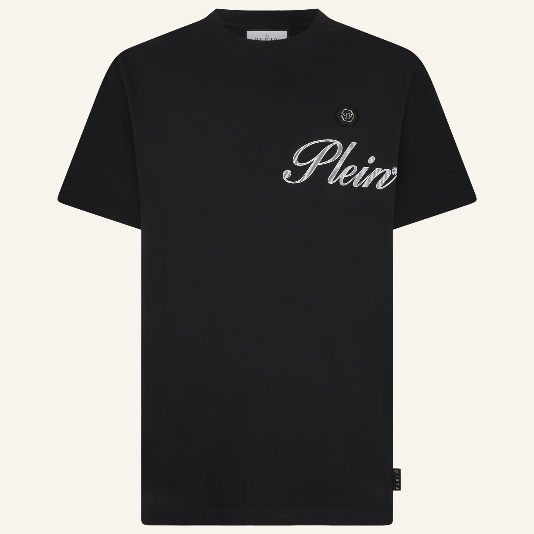 PHILIPP PLEIN Camiseta de cuello redondo y manga corta SIGNATURE