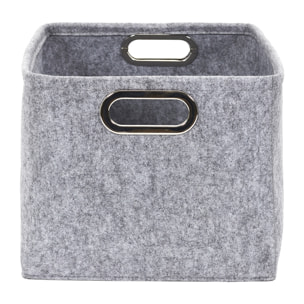 Panier De Rangement Carre Anses Metal X2