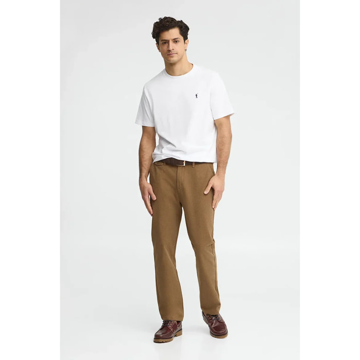 Camiseta blanca de manga corta y bordado Rigby Go