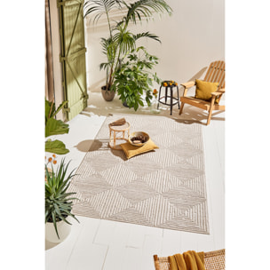 Tapis Loopin 323 Creme 200x280 cm - Motif en relief - Indoor & Outdoor