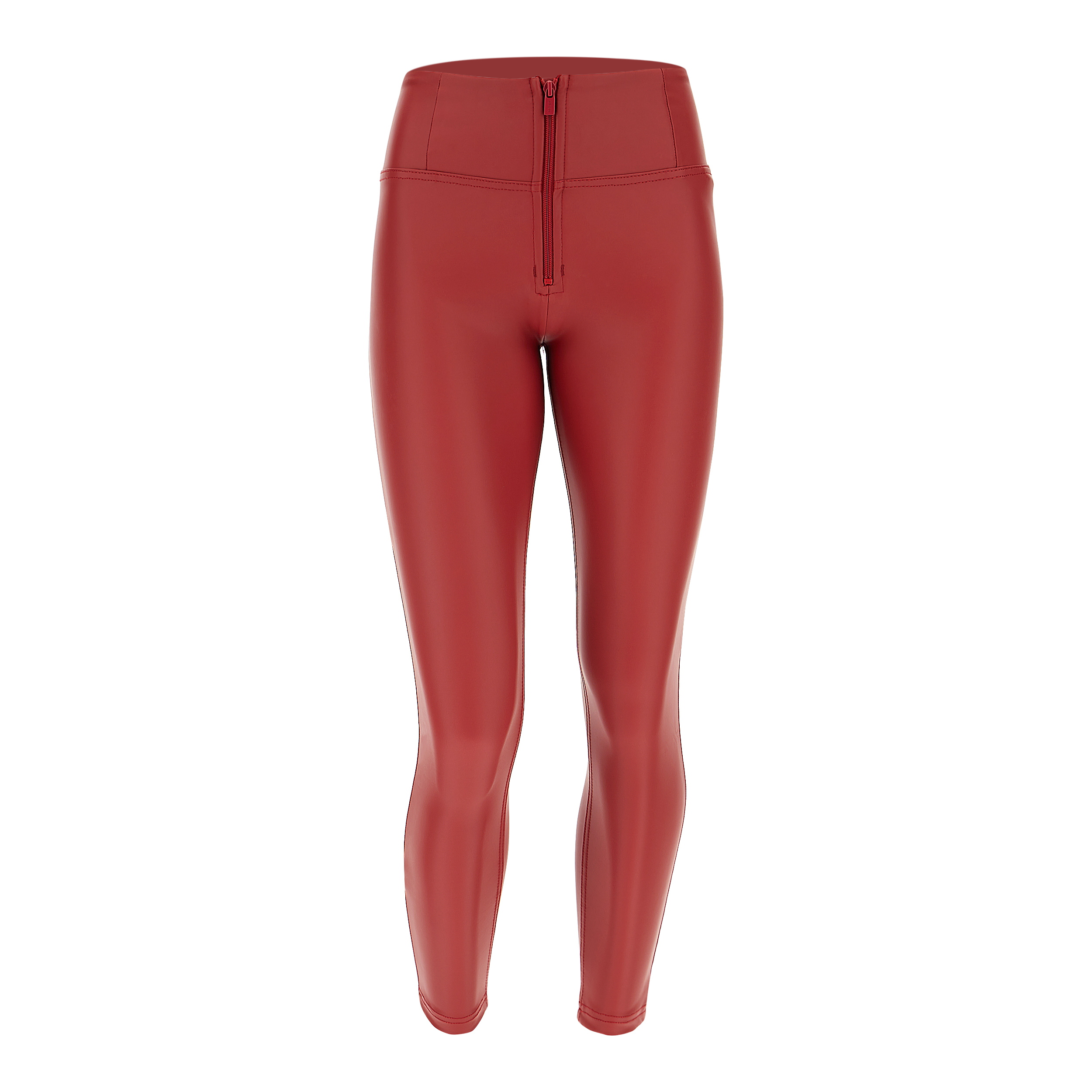 Pantaloni push up WR.UP® 7/8 superskinny vita alta similpelle