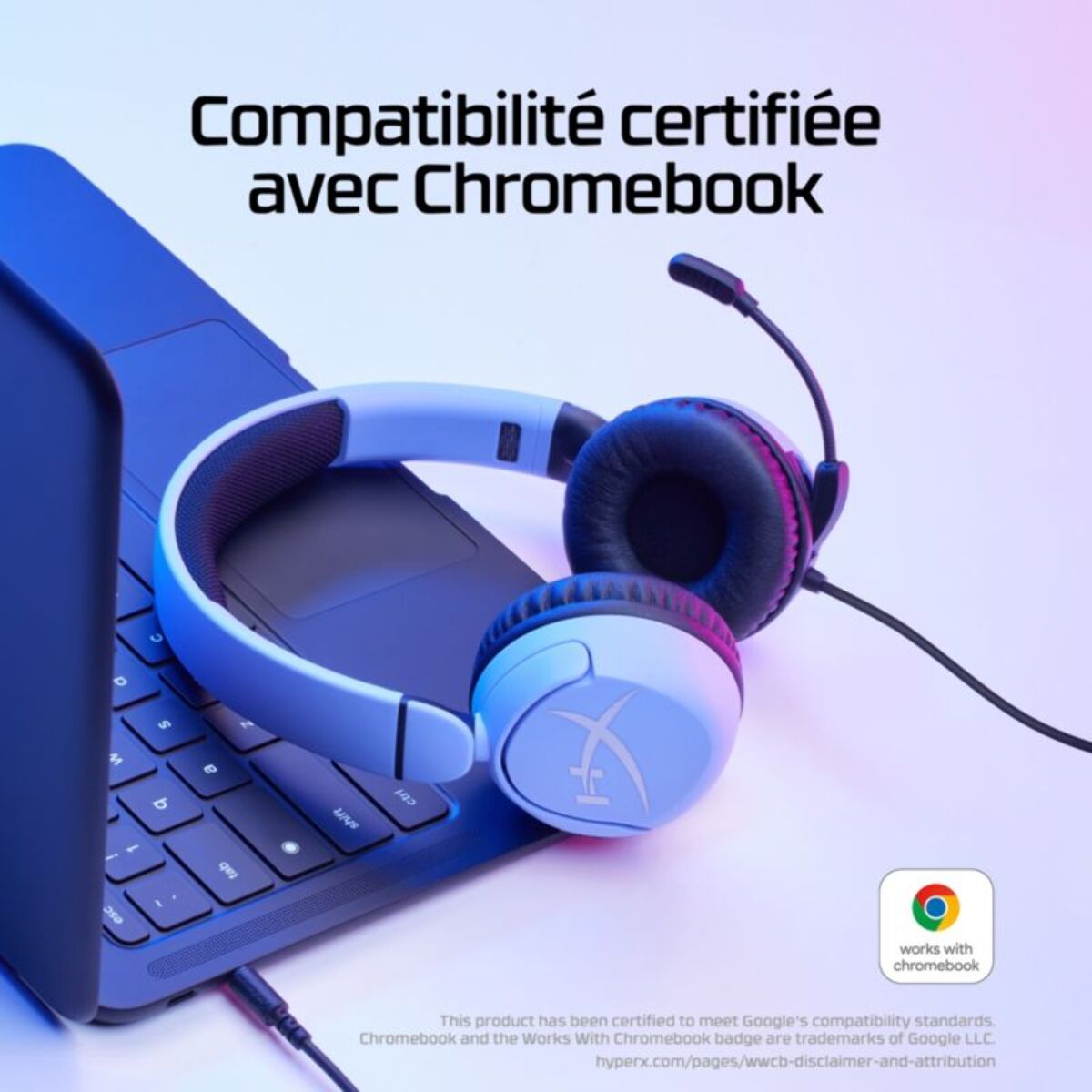 Casque gamer HYPERX Cloud Mini WD Lavande