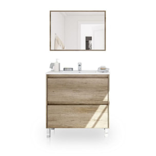 Mueble de baño con espejo Thai 2 cajones Nordik
