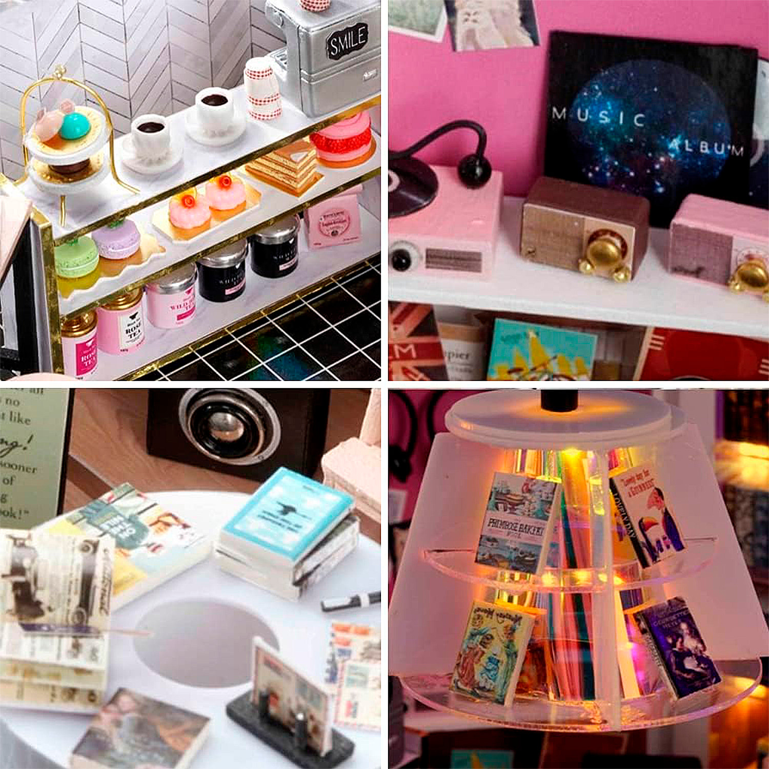 Cafetería del Libro. Maqueta 3D realista con gran detalle y luces led.