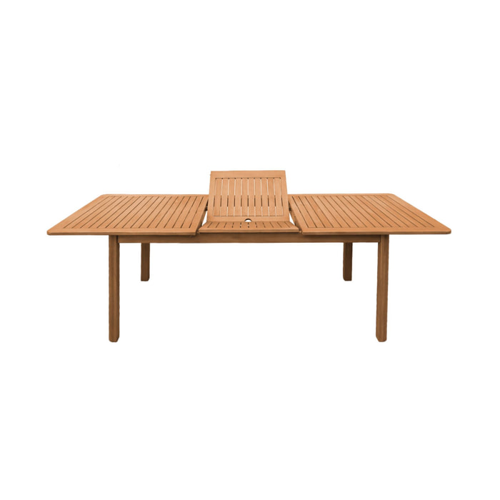 Table de jardin extensible bois d'eucalyptus 6-8 places ARBO