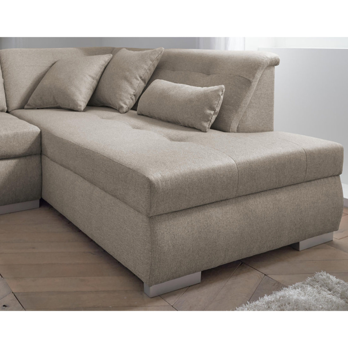 Vermont - canapé panoramique d'angle droit - 7 places - XXL - Beige