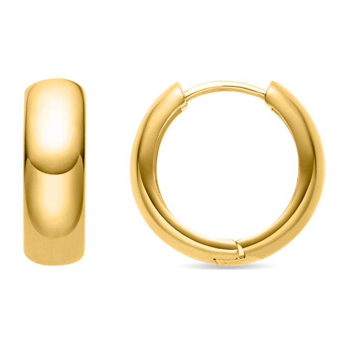 Pendientes de 16mm de diámetro acabado oro amarillo de 18k