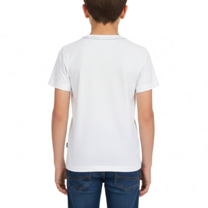 T-shirt jersey con ricamo logo Polo Club St Martin Bianco