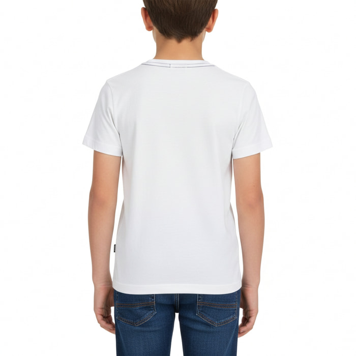 T-shirt jersey con ricamo logo Polo Club St Martin Bianco