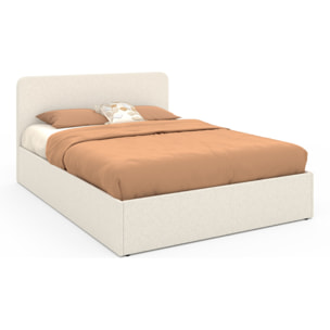 Lit coffre Louise 140x190cm tissu bouclette