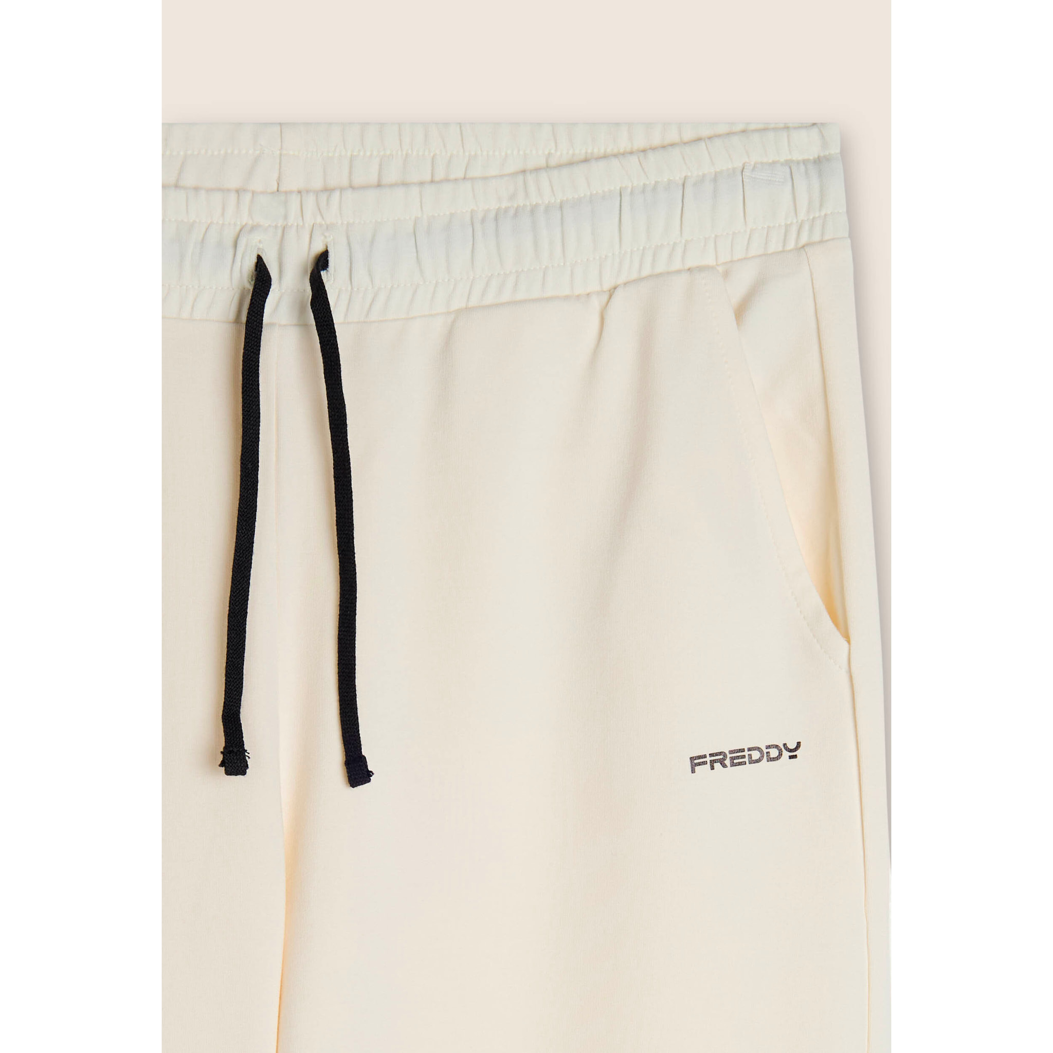 Pantaloni in French Terry modal con elastico sul fondo