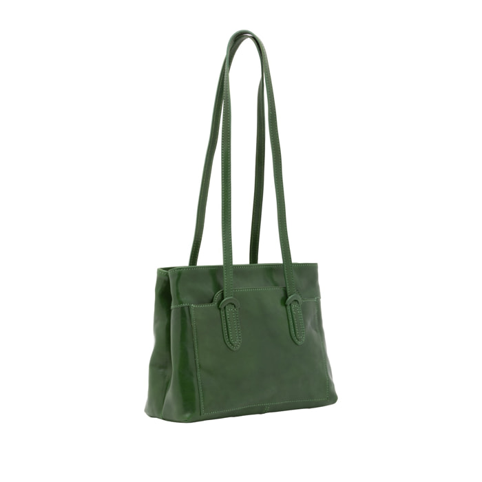 Borsa a spalla da donna - Modello False - Vera pelle - 23.0 x 30.0 x 12.0 cm