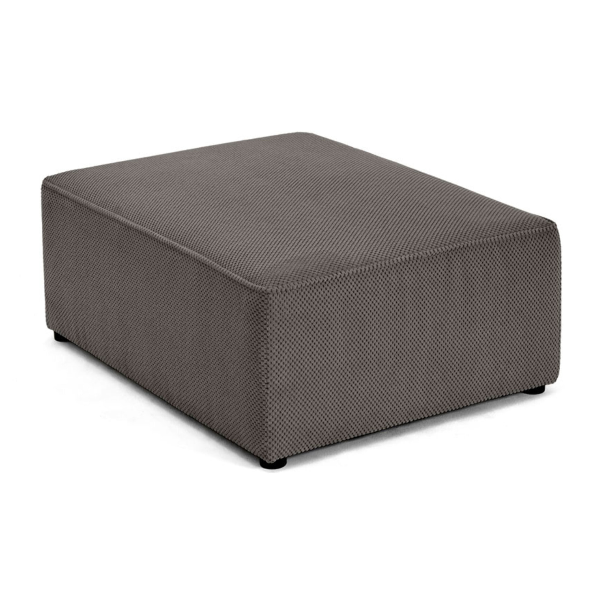 Topaze - pouf - en velours texturé - Gris