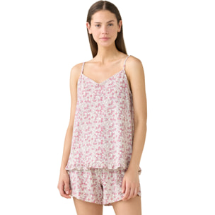 Pigiama donna estivo in cotone articolo bloom. Noidinotte