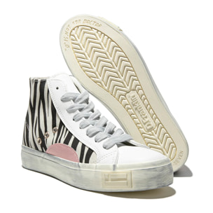 Zapatillas Altas de Mujer Half Moon High Zebra D.Franklin