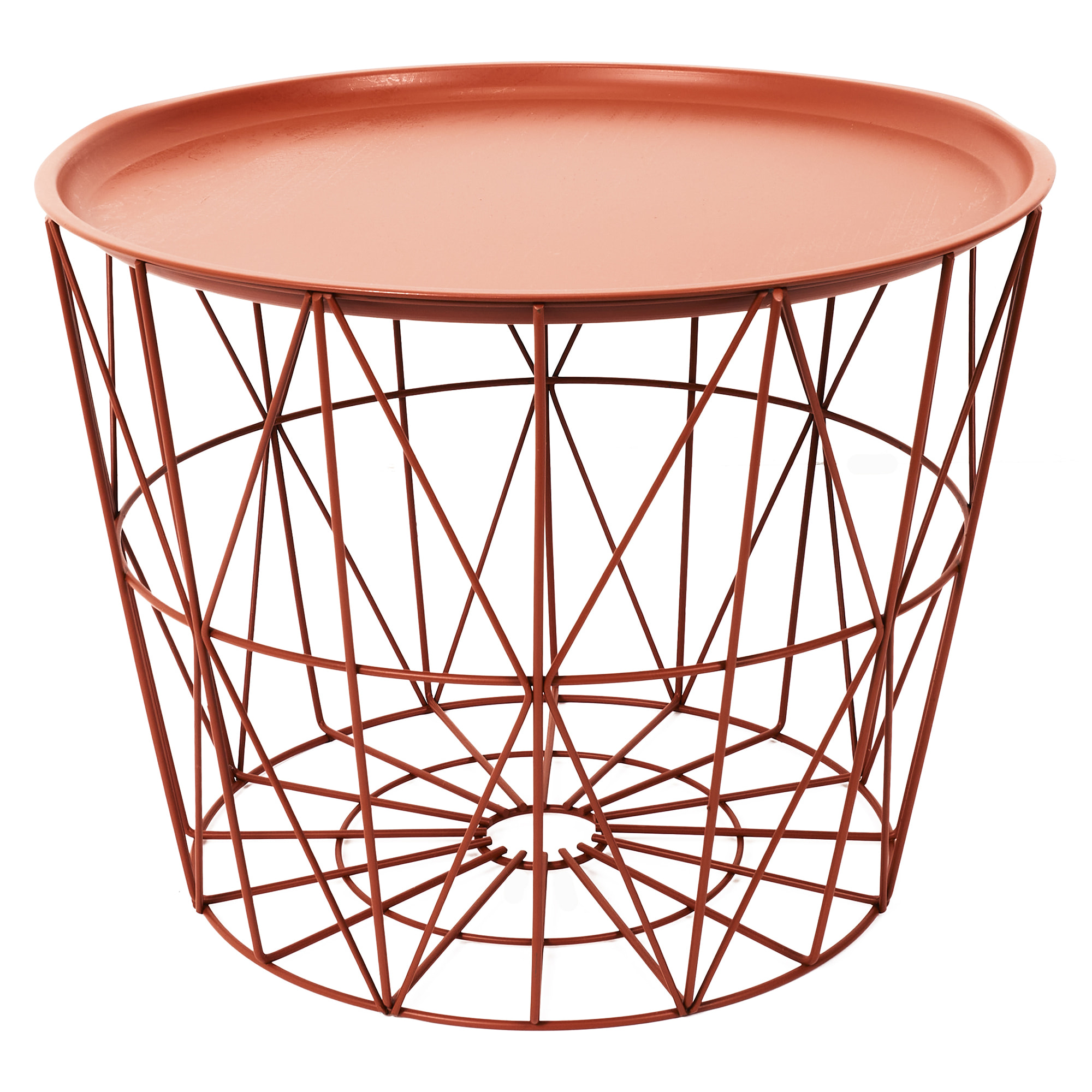 Table Filaire Metal Terracotta Diametre 50cm
