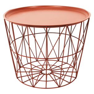 Table Filaire Metal Terracotta Diametre 50cm