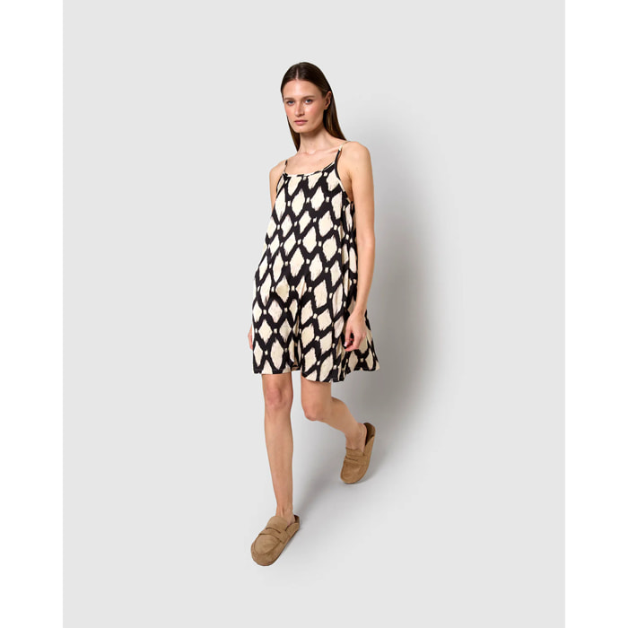 Vestido corto satén annabella negro