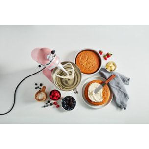 Robot pâtissier KITCHENAID 5KSM175PSEDR rose poudré, 4,8 L, bol avec poignée + bol 3 L, batteur souple et couvercle