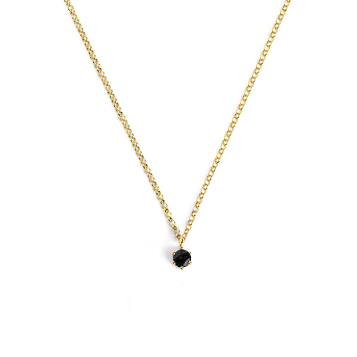 Collana Sophie Black Argento Placcato Oro