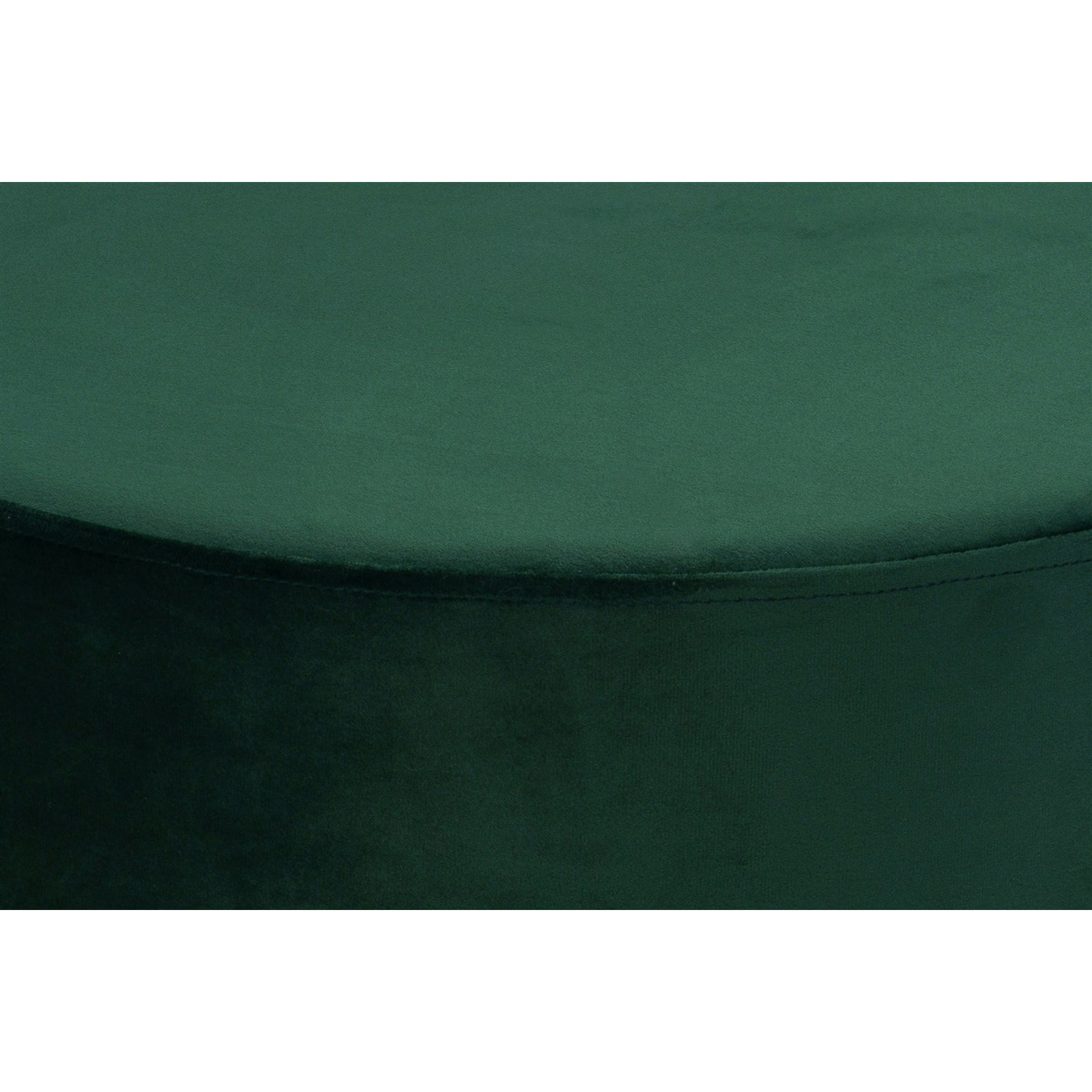 Pouf tondo Nano in velluto verde bosco con base dorata