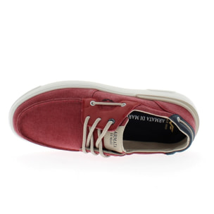 Armata di Mare Scarpe Uomo da Barca Stringate con Soletta Rimovibile in Memory Foam AMU S25D741 Red
