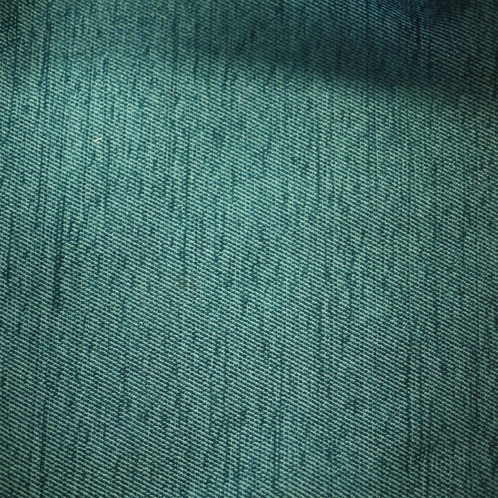 Tissu uni non feu M1 en velours fiore - Bleu Canard