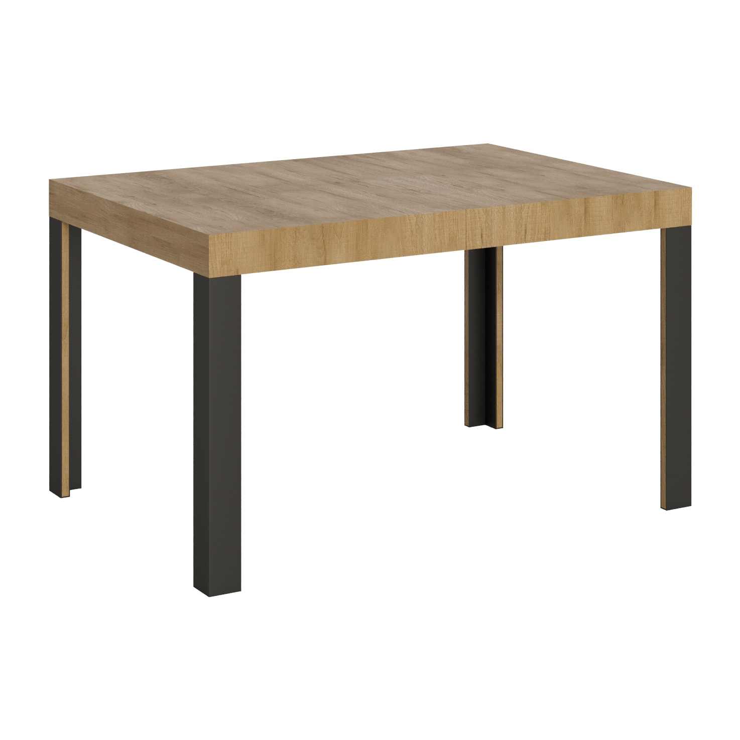 Tavolo allungabile 80x140/224 cm Linea quercia natura telaio Antracite
