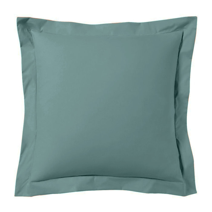 Taie d'oreiller satin de coton céladon