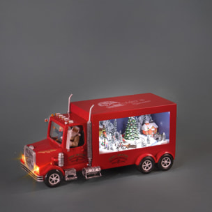 Truck 33xh16, con santa led+musica int - Pezzi 1 - ROSSO - Bianchi Dino SpA