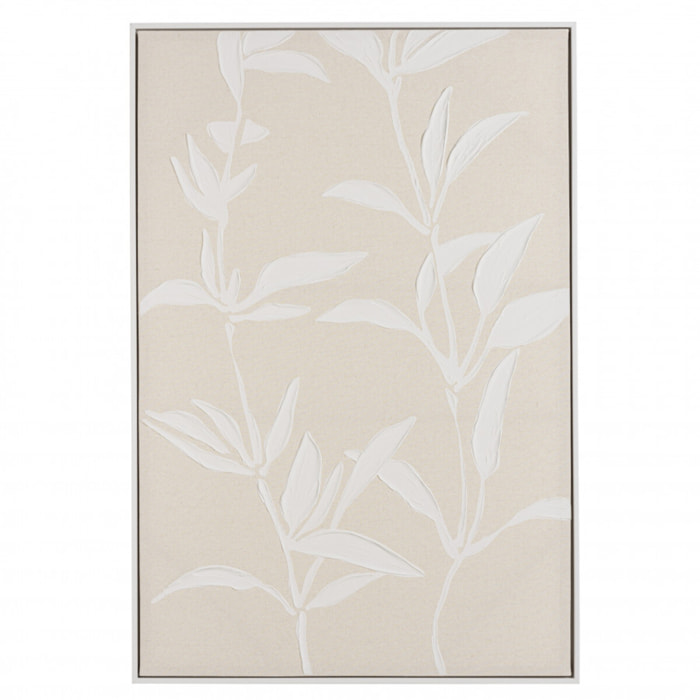 HOMER - Décoration murale 83x123cm motifs fleurs n°2, cadre naturel