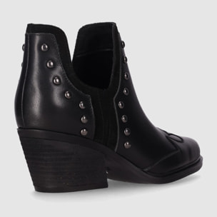 Botines de Piel - Negro - Tacón: 5 cm