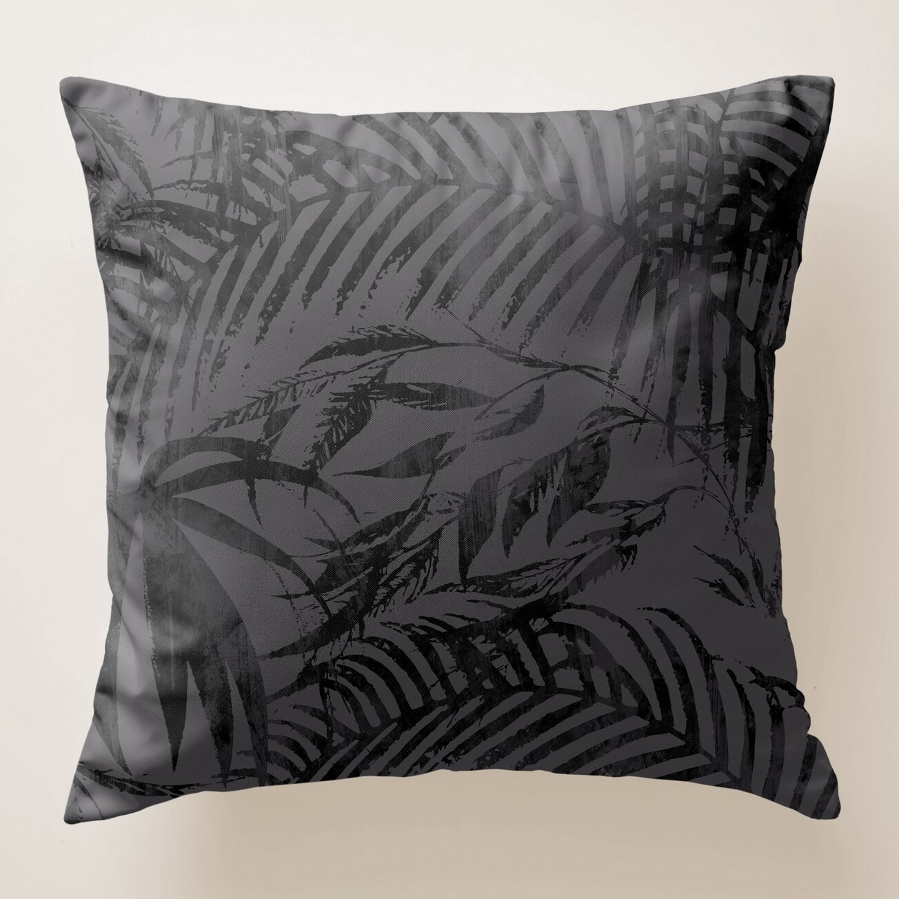 Housse de coussin Palm Anthracite