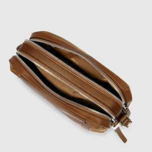 Piquadro Tracolla modello camera case in tessuto riciclato e pelle