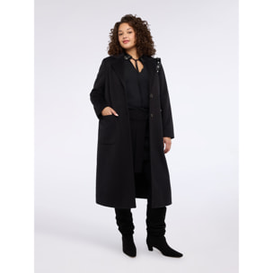 Fiorella Rubino - Camiseta de jersey con cuello precioso - Negro