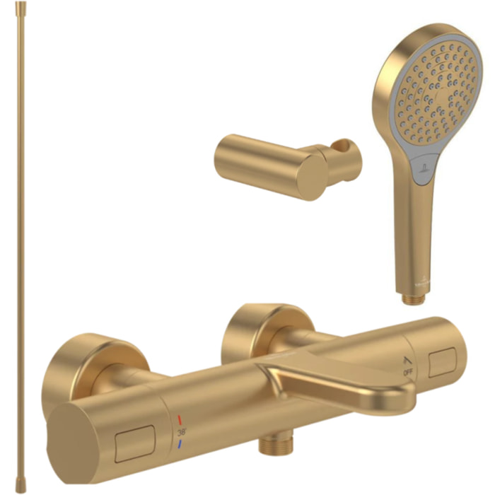 Pack mitigeur baignoire thermostatique VILLEROY ET BOCH Universal rond avec ensemble