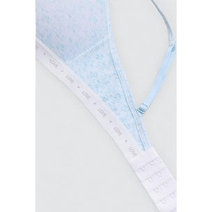 Reggiseno per ragazzi in cotone azzurro