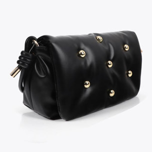 Tracolla imbottita effetto pelle con borchie