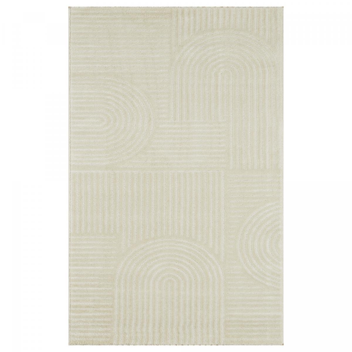 Tapis salon et chambre tissé motif géométrique NOMI