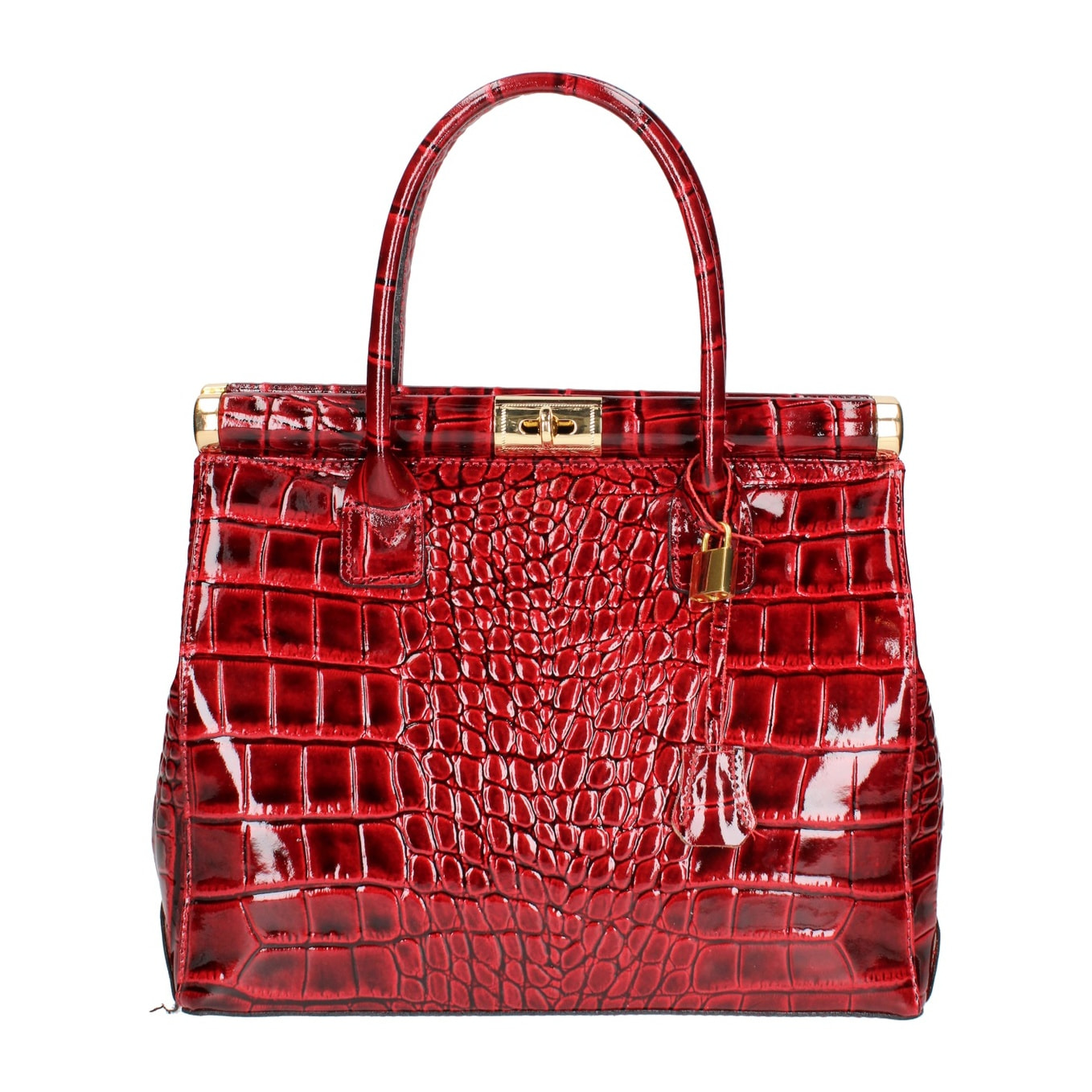 Borsa a mano da donna - Modello Delfina - Vera pelle - 32.0 x 28.0 x 15.0 cm