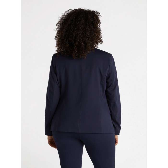 Fiorella Rubino - Blazer con cierre lateral y cuentas en el bolsillo - Azul