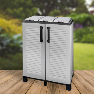 Armario de media altura en polipropileno de la linea eco, práctico para aprovechar al maximo el espacio, l 680 x p370 x h 900 mm.