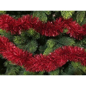 Decorazione da Natale Dros, Addobbo natalizio, Ornamento da natale, Decorazione festiva, Made in Italy, 1000x8 h8 cm, Rosso