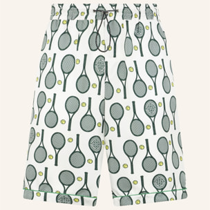 PHILIPP PLEIN Silk Drawstring Shorts Tennis