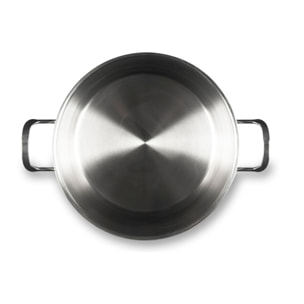 Pentola 24 cm due manici Excelsa – Jazz Cook, Acciaio Argentato